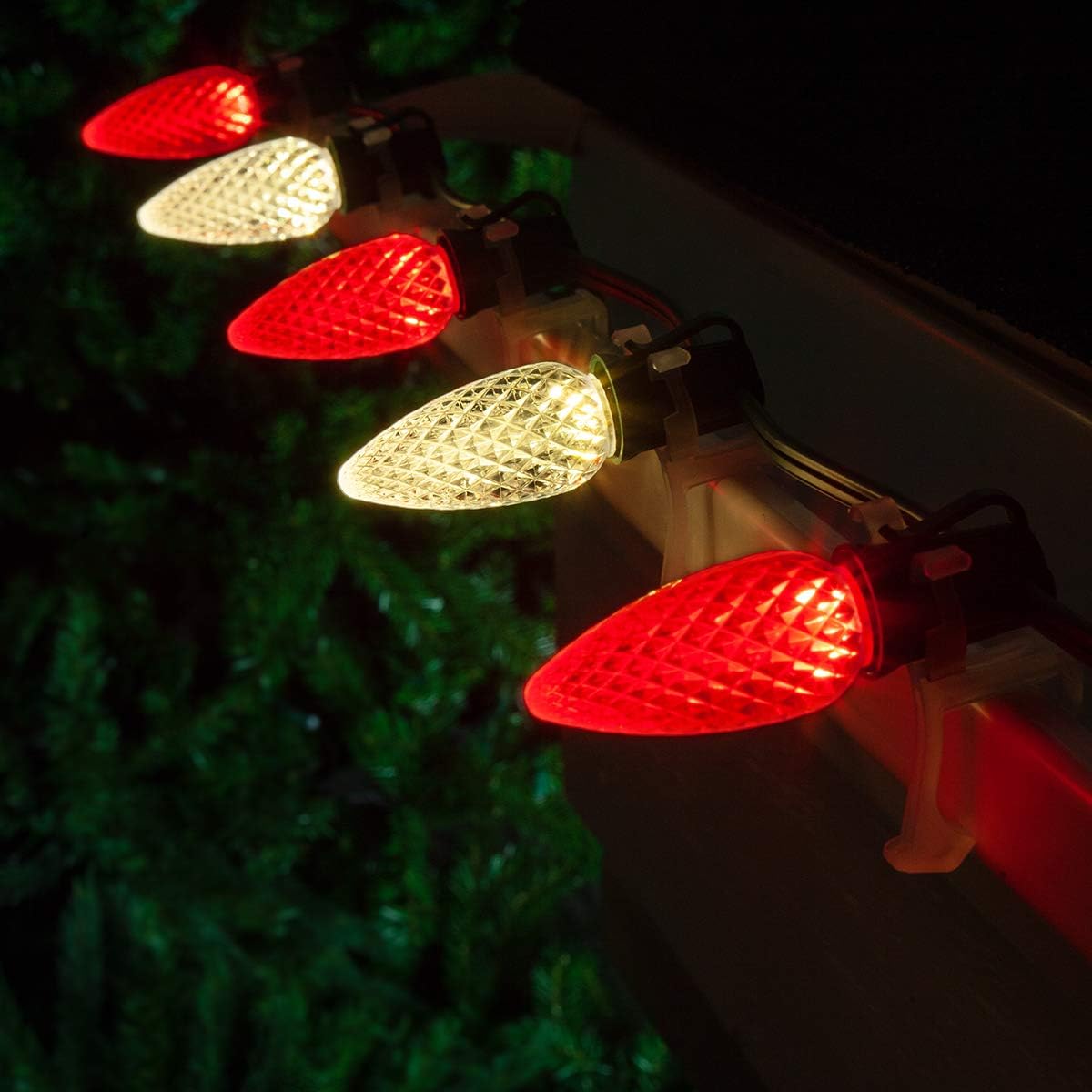 Luces LED navideñas comerciales C9 OptiCore para exteriores  Guirnalda de luces de navidad de alta resistencia cable verde