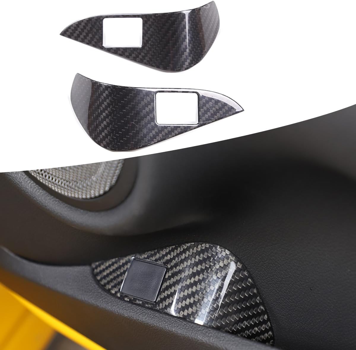 Marco protector decorativo para interruptor de maletero de automóvil, borde de fibra de carbono real, apto para Toyota Supra GR A90 A91 MK5