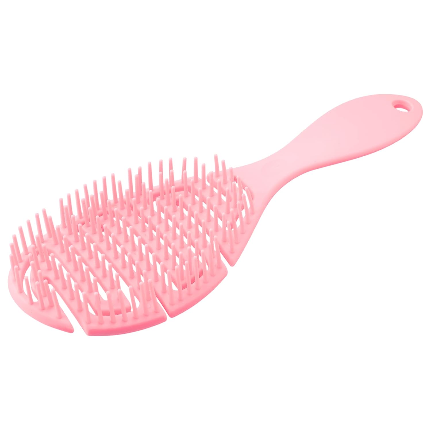 VOCOSTE Cepillo de pelo de rejilla, cepillo desenredante de ducha necesita ventilar, cepillo desenredante de goma rosa