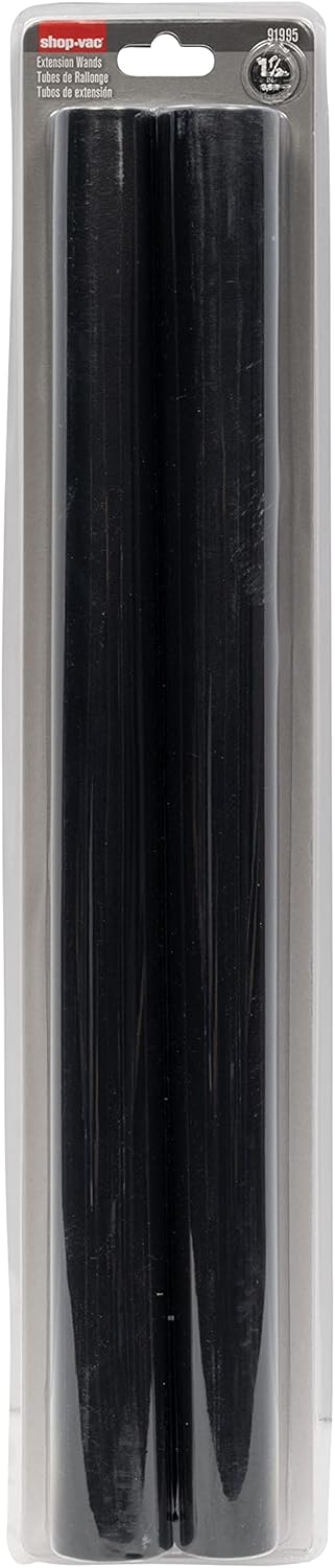 Shop-Vac 9199500 Varitas de extensión de 1-12 pulgadas de diámetro, construcción de polipropileno, color negro, (paquete de 2)
