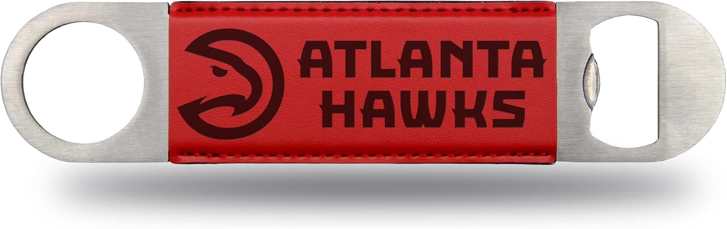 Rico Industries Cuchilla de barra grabada con láser de la NBA de piel sintética grabada con láser, gran accesorio para bebidas para el día del juego