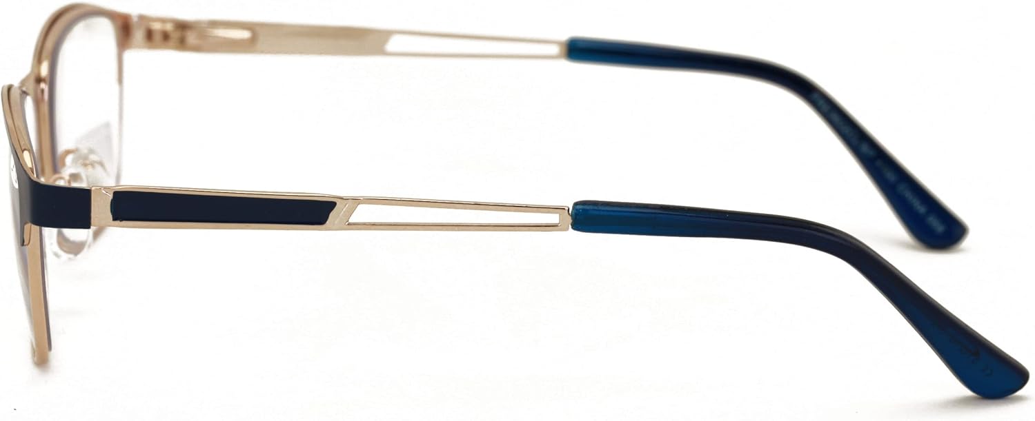 V.W.E. Lentes de lectura trifocales de metal sin línea para mujer, con revestimiento antirreflectante