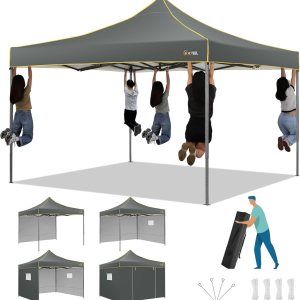 HOTEEL Tienda de campaña con toldo desplegable de 10 x 10, toldo Ez Up con paredes laterales, impermeable y UPF 50+, tienda de campaña instantánea HOTEEL Tienda de campaña con toldo desplegable de 10 x 10, toldo Ez Up con paredes laterales, impermeable y UPF 50+, tienda de campaña instantánea