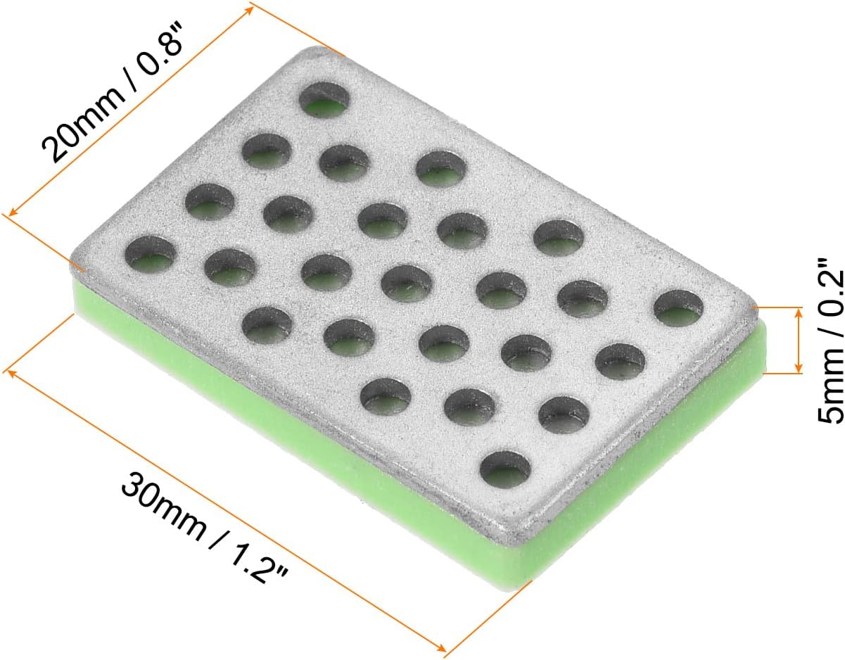 PATIKIL Piedra de diamante extragruesafinaextrafina de 1.2 x 0.8 pulgadas, para esquí, snowboard, paquete de 3 afiladores de bordes de esquí, limas