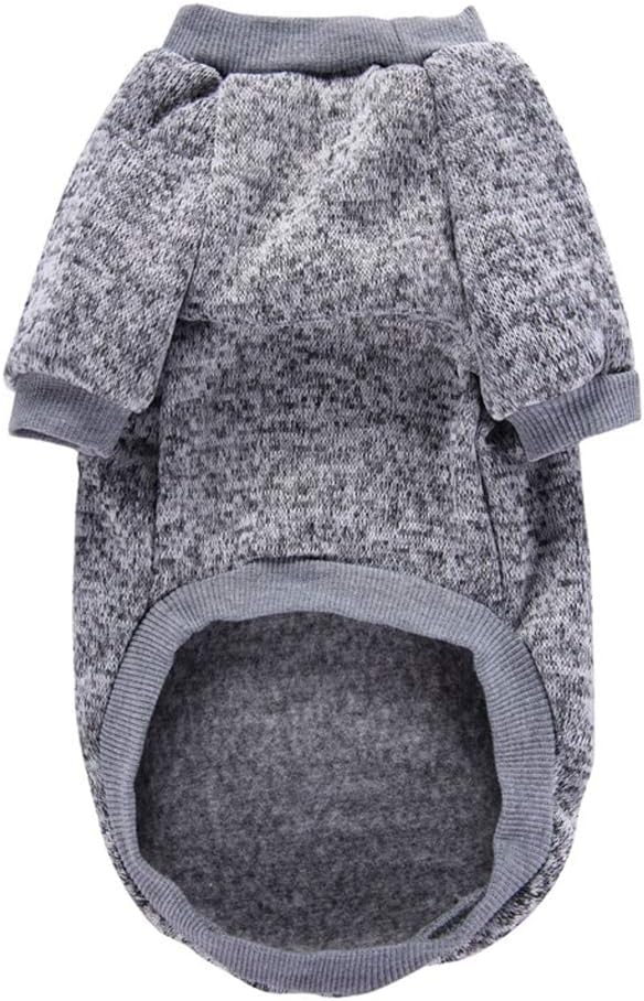 Jecikelon – Ropa para mascotas, suéter suave, cálido y grueso, suéter de invierno para perros (talla XL, color gris)