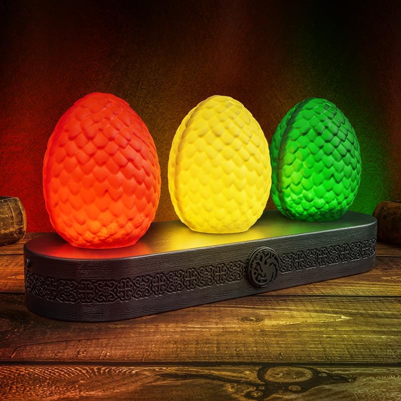 Paladone House of The Dragon Egg Light – Decoración de fantasía y mercancía de fandom para los fanáticos de Juego de Tronos