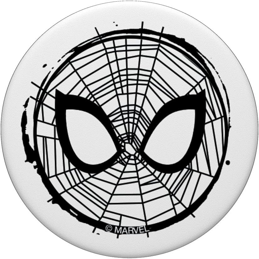 Máscara de Spider-Man de Marvel, agarre y soporte para teléfonos y tabletas, Negro