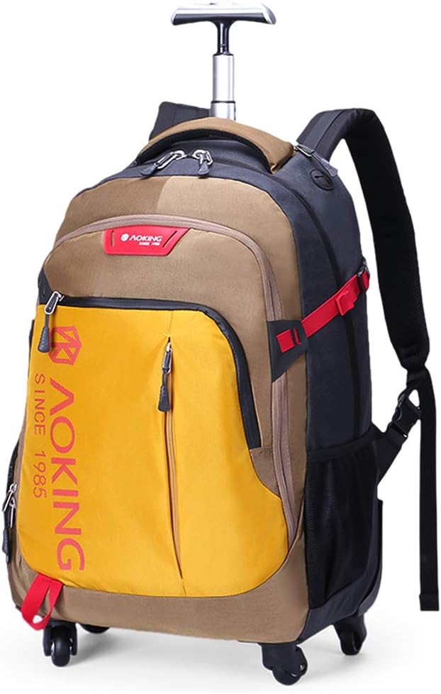 AOKING – Mochila resistente al agua con ruedas enrollables de 2022 pulgadas, Portátil