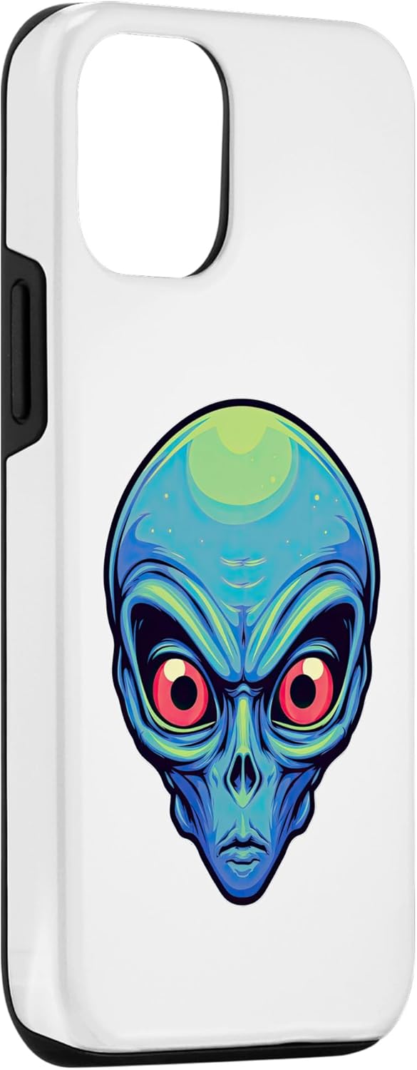iPhone 14 Pro Alien Face UFO Alien Head Funny Alien Case