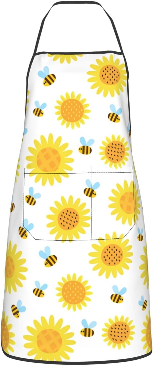 PAILON Hermosos delantales de cocina de delfines para mujeres con bolsillos, delantal divertido delantal para mujer, lindo delantal para barbacoa,
