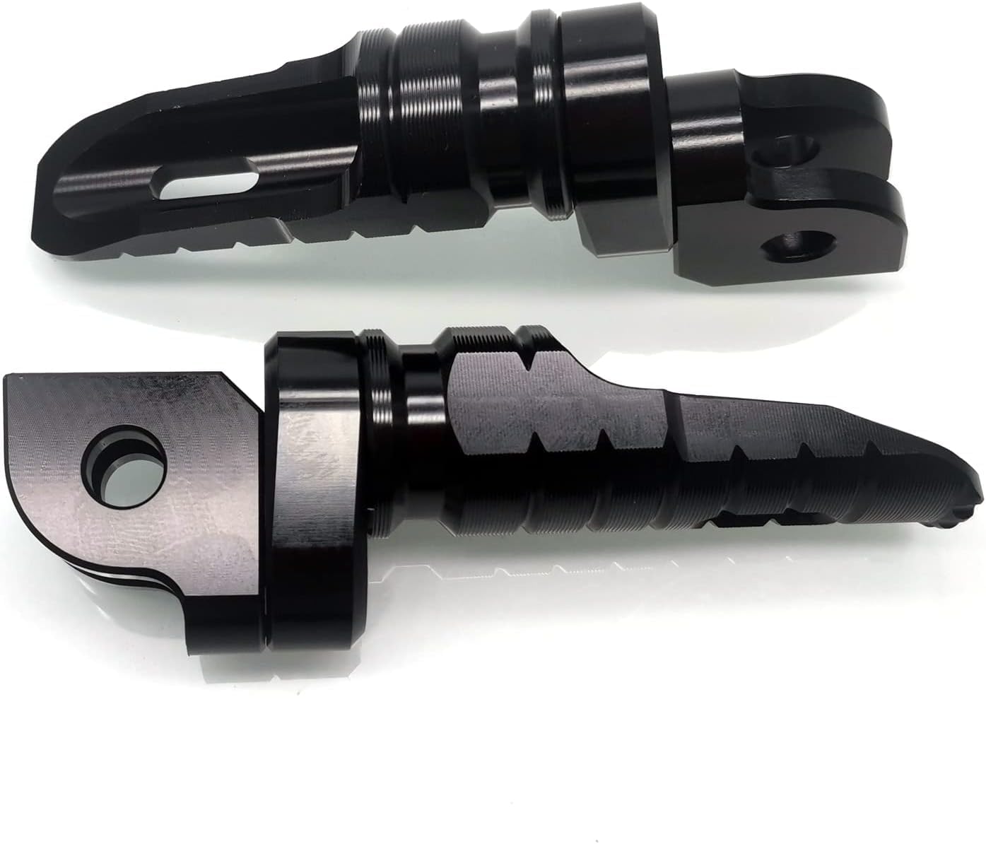 MZS Estriberas para motocicleta, estriberas delanteras para jinete, pedal de descanso ajustable de aluminio negro compatible con GROM Monkey CBR 600