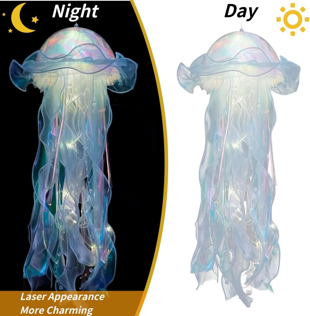 Lámpara LED de gelatina, decoración de farol LED, decoración temática oceánica prémium para niñas y niños, regalo para cumpleaños, Navidad,
