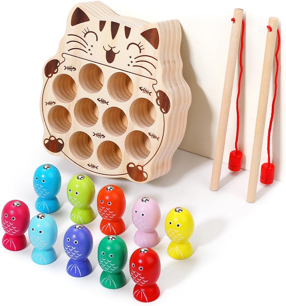 Juguete Montessori de madera para niños de 1, 2, 3 años, educativa preescolar, coordinación de ojos y manos, juguete de aprendizaje para niños