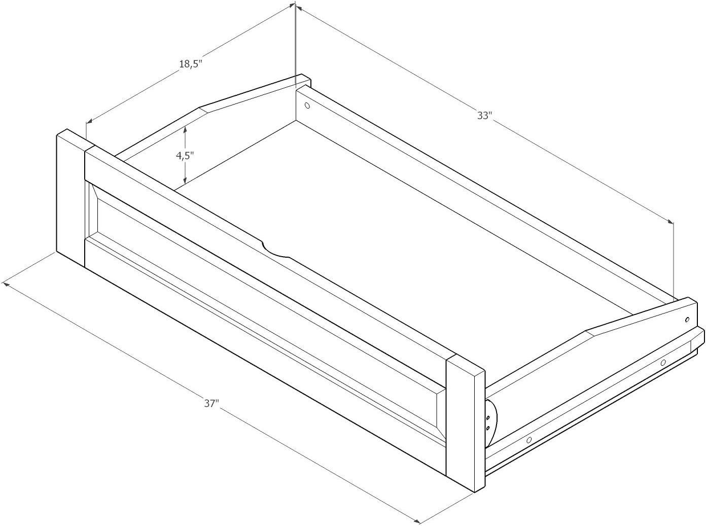 Kodiak Furniture Phoenix – Juego de futón, Madera, Colchón Marmont Thunder