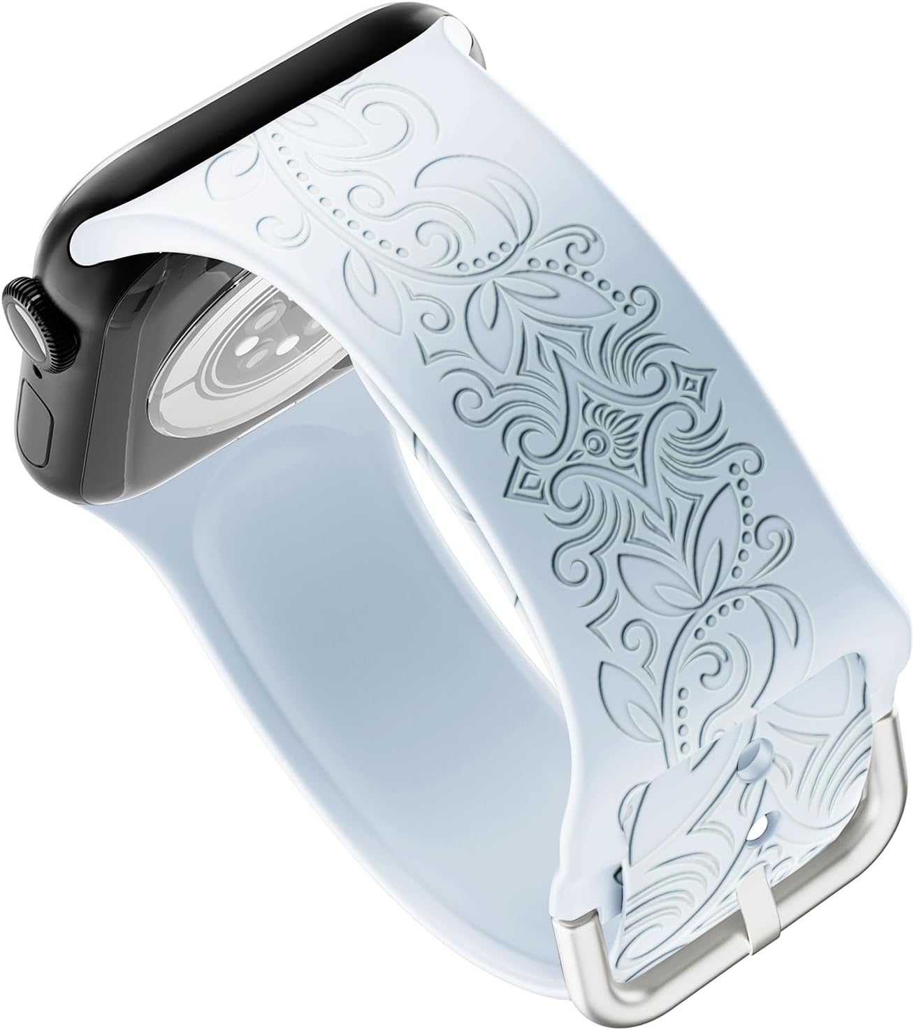 Correa grabada de Halloween compatible con Apple Watch Band de 1.496 in 1.575 in 1.614 in 1.654 in 1.732 in 1.772 in 1.929 in para mujeres y