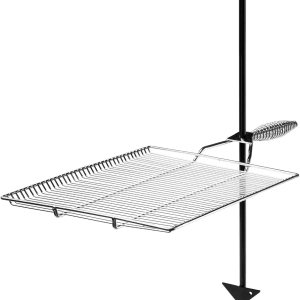 Estaca y parrilla, parrilla de campamento, equipo de cocina a fuego abierto, accesorios para fogatas, rejilla de parrilla de fogata, 15 x 22 Estaca y parrilla, parrilla de campamento, equipo de cocina a fuego abierto, accesorios para fogatas, rejilla de parrilla de fogata, 15 x 22