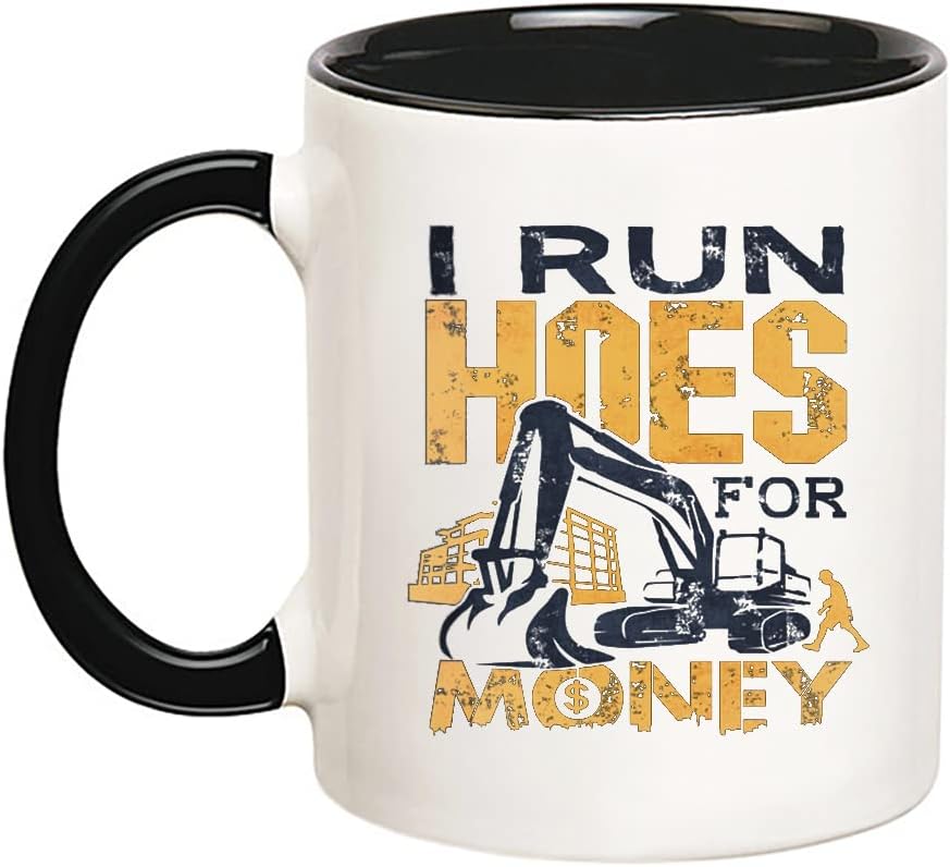 Fonhark – Taza divertida de construcción de excavadora de fontanero para operador de maquinaria pesada, taza de café novedosa de 11 onzas