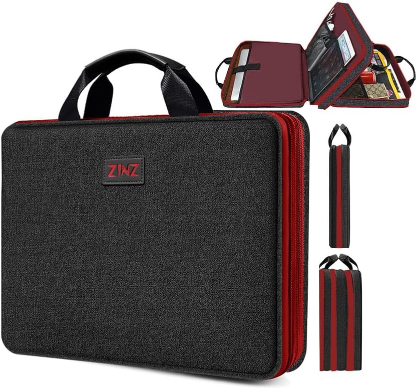 ZINZ Funda delgada y expandible para portátil de 13, 14, 15, 16 pulgadas, bolsa de almacenamiento multiusos para accesorios de computadora