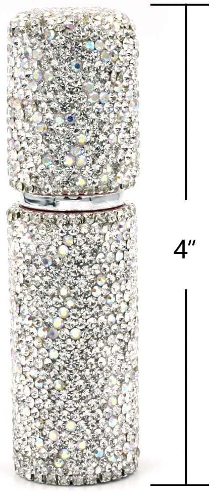 Botella de spray portátil vacía con diamantes de imitación, botella de spray de perfume cosmético botella de aceite esencial botella de perfume de