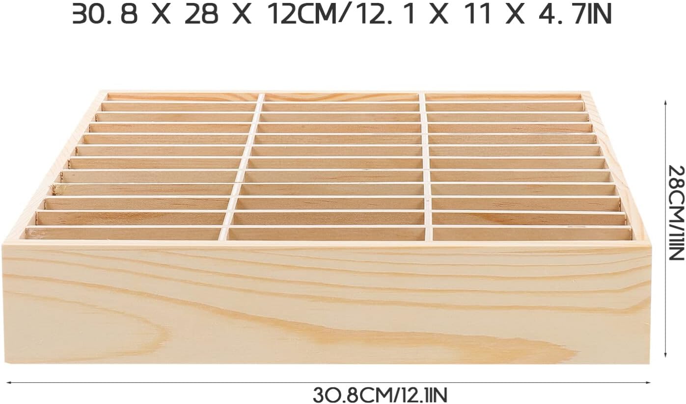 Tofficu Soporte de madera para teléfono celular para aula, caja de almacenamiento de teléfono celular de 36 rejillas, organizador de escritorio para