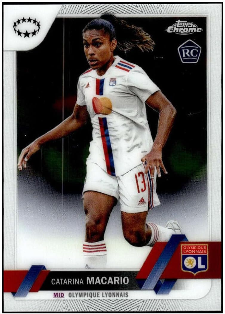 Catarina Macario RC 2022-23 Topps Chrome UEFA Women’s Champions League #85 ROOKIE NM+-MT+ Soccer