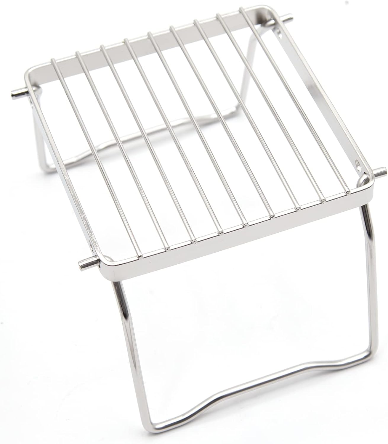 Parrilla plegable para fogata, parrilla portátil para acampar con patas plegables, rejilla de acero inoxidable 304 para estufa de gas con bolsa de