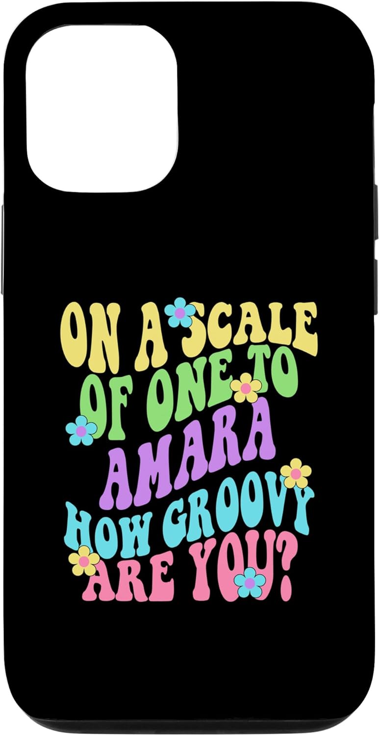 iPhone 14 AMARA Cute Retro Girls Groovy AMARA Personalized Name Case