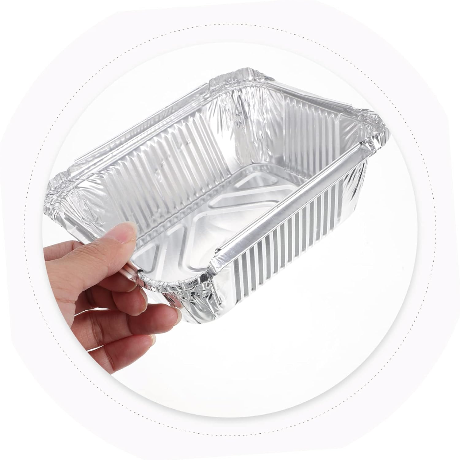 Yardwe 30 cajas de papel de aluminio para tartas desechables para tartas, sartenes de aluminio, mesa de vapor, sartenes profundas, sartenes de