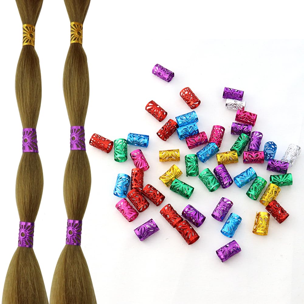 50 piezas de pinzas de extensión de cabello trenzado sucio anillos de extensión de cabello coloridos anillos de extensión de cabello de baile
