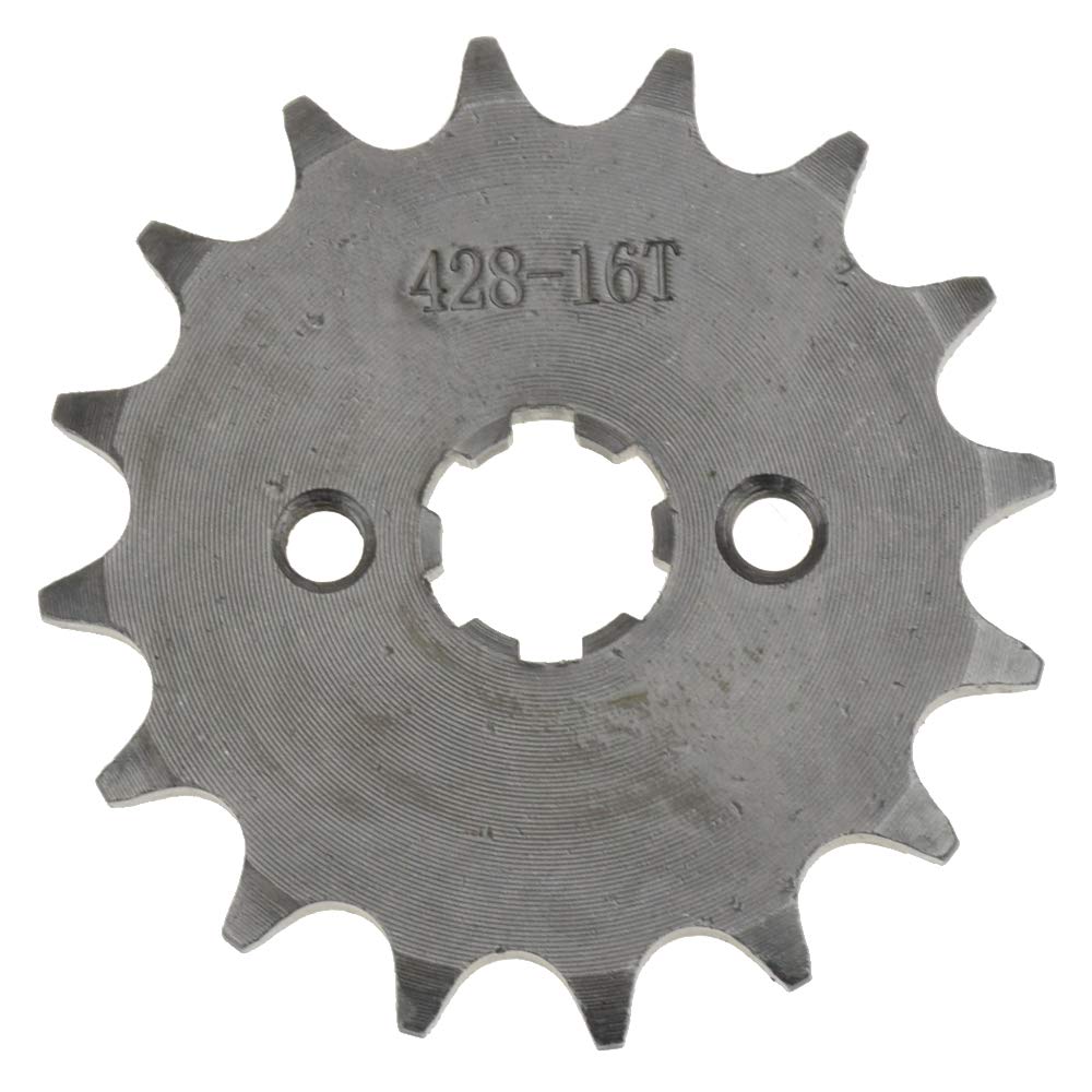 HIAORS 428 16T 0.669 in motocicleta piñón delantero motor para 50cc 70cc 110cc 125cc 140cc 160cc Honda TaoTao Roketa Coolster Sunl Lifan chino ATV