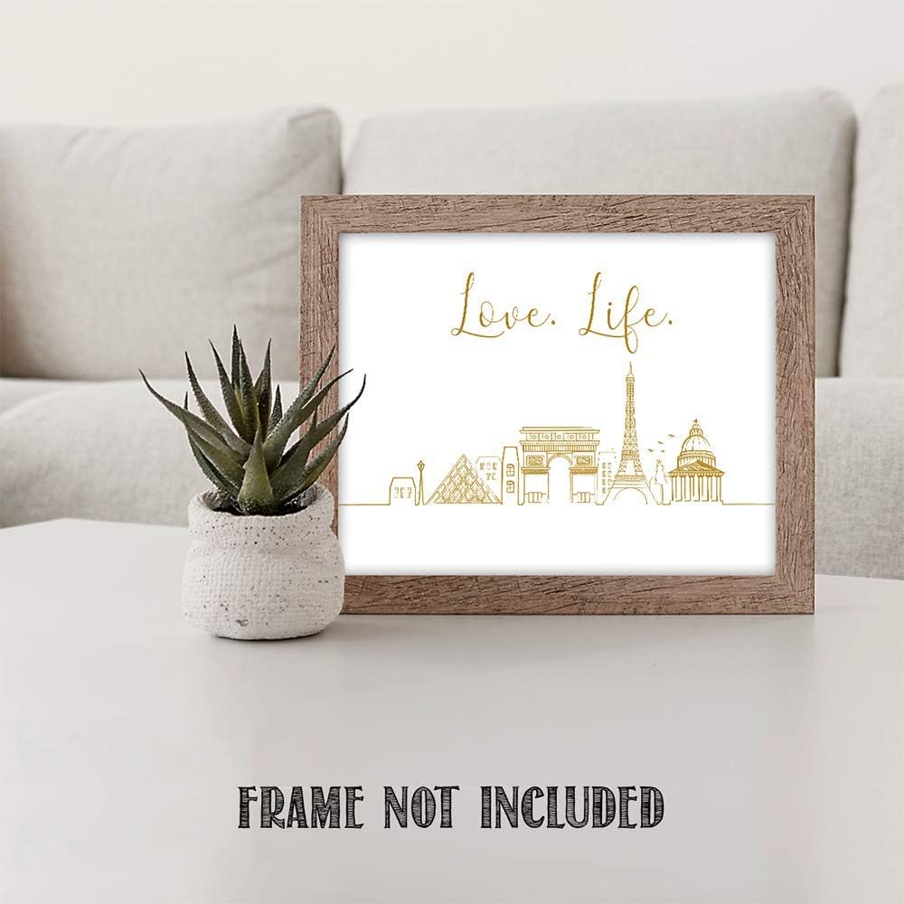 TJ Originals – Mónaco, Moscú, París, Roma, Europa Souvenirs City Landscape Skyline Travel Art – Impresión artística de pared en blanco y negro sin
