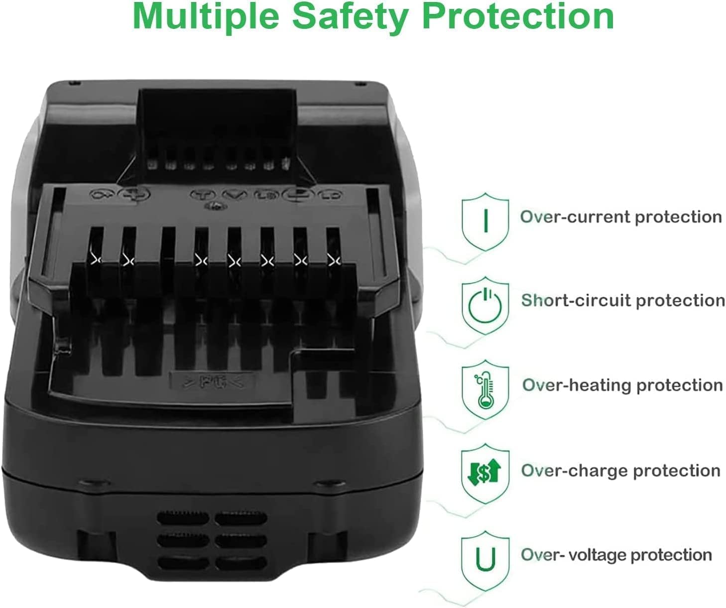 Paquete de 2 baterías de 18 V compatibles con Hitachi BSL1815X BSL1815S BSL1830 BSL1830C 330139 330557 339782 batería de repuesto de iones de litio