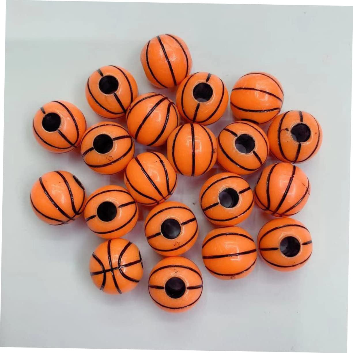 EXCEART 200 cuentas de baloncesto pulseras de fútbol, collares de amistad, medallón, collar, joyería, adorno de béisbol, cuentas de bricolaje,