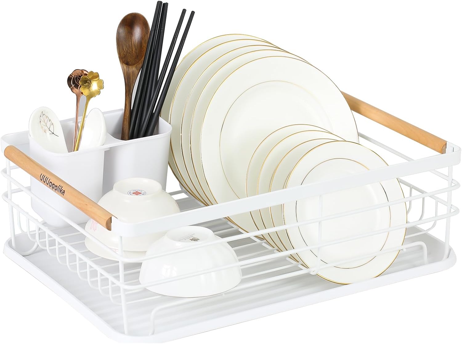 UUUppplike – Escurridor de platos, para encimera de cocina, sobre el fregadero, tabla de drenaje. Escurridor de platos duradero, soporte para