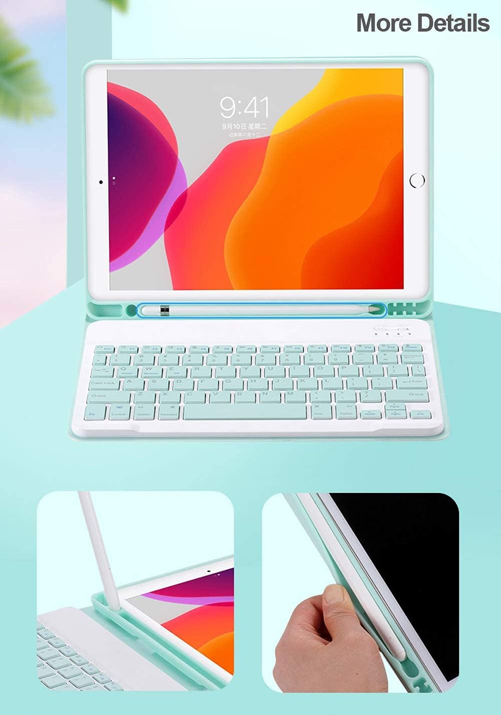 Funda para Galaxy Tab S9 FE+ PlusGalaxy Tab S9+ Plus de 12.4 pulgadas 2023 con teclado y mouse, funda magnética desmontable con soporte para S Pen