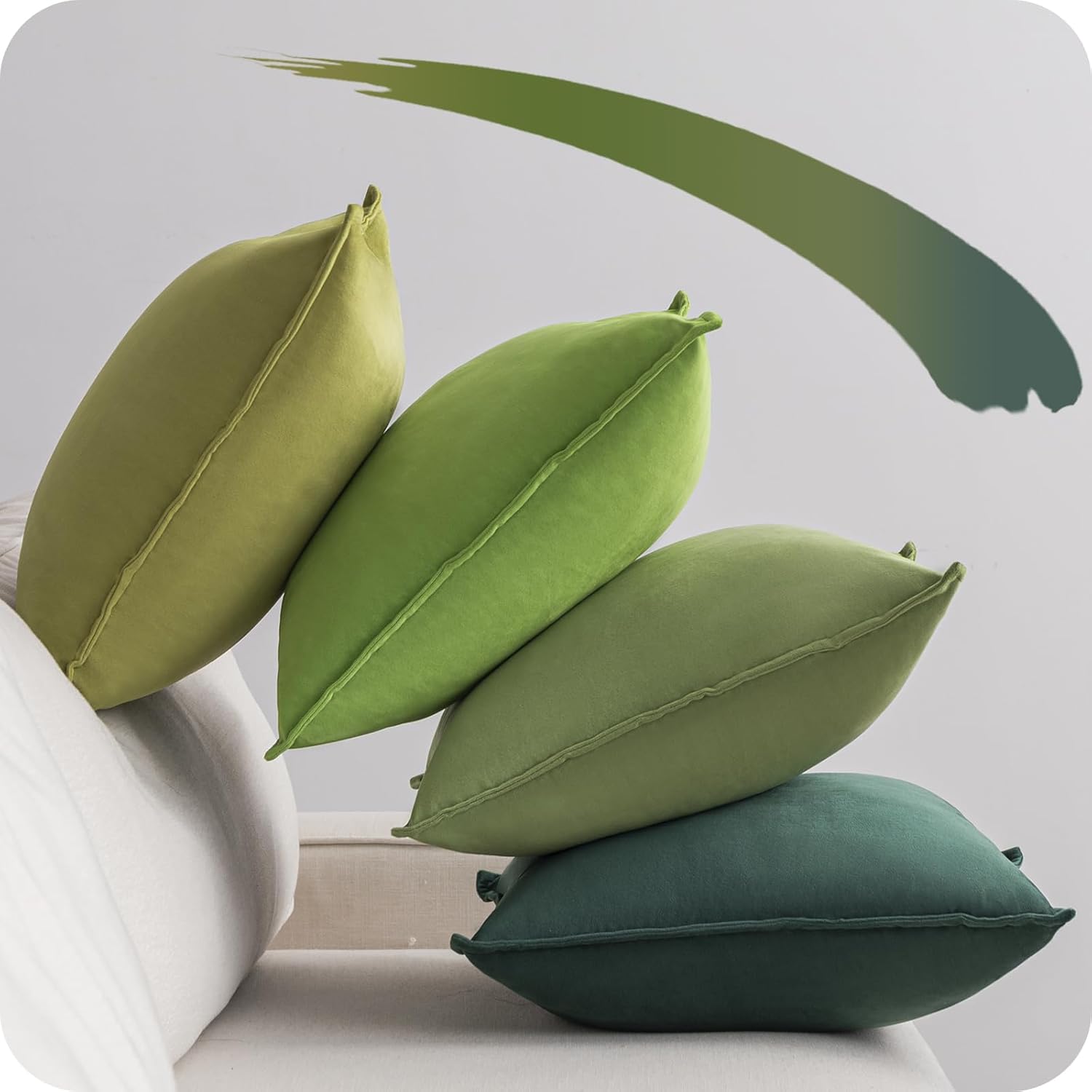 Juego de 4 fundas de cojín decorativas de 12 x 20 pulgadas, fundas de almohada rectangulares de terciopelo suave de lujo para sofá, dormitorio,