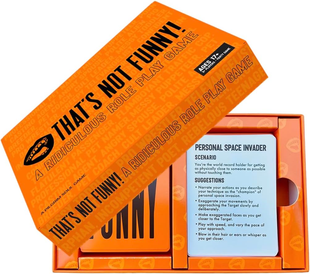Pilgrim Soul That’s NOT Funny – Un juego de fiesta para personas que aman reír – 150 cartas ridículas de juego de rol – Juegos de temas divertidos