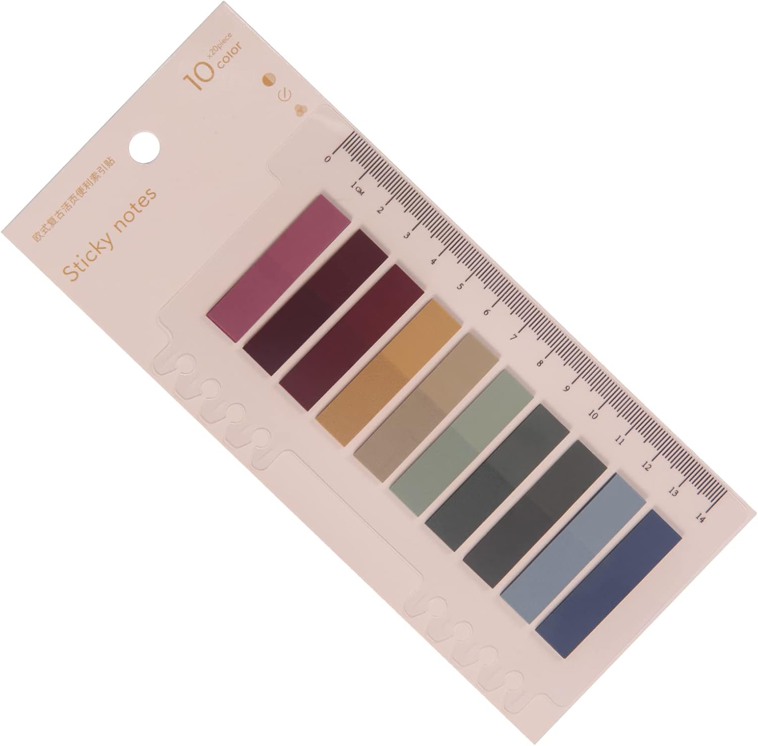 moinkerin – 200 pestañas adhesivas transparentes con regla, pestañas adhesivas para libros, PET, multicolor, para marcadores, estudio, oficina,