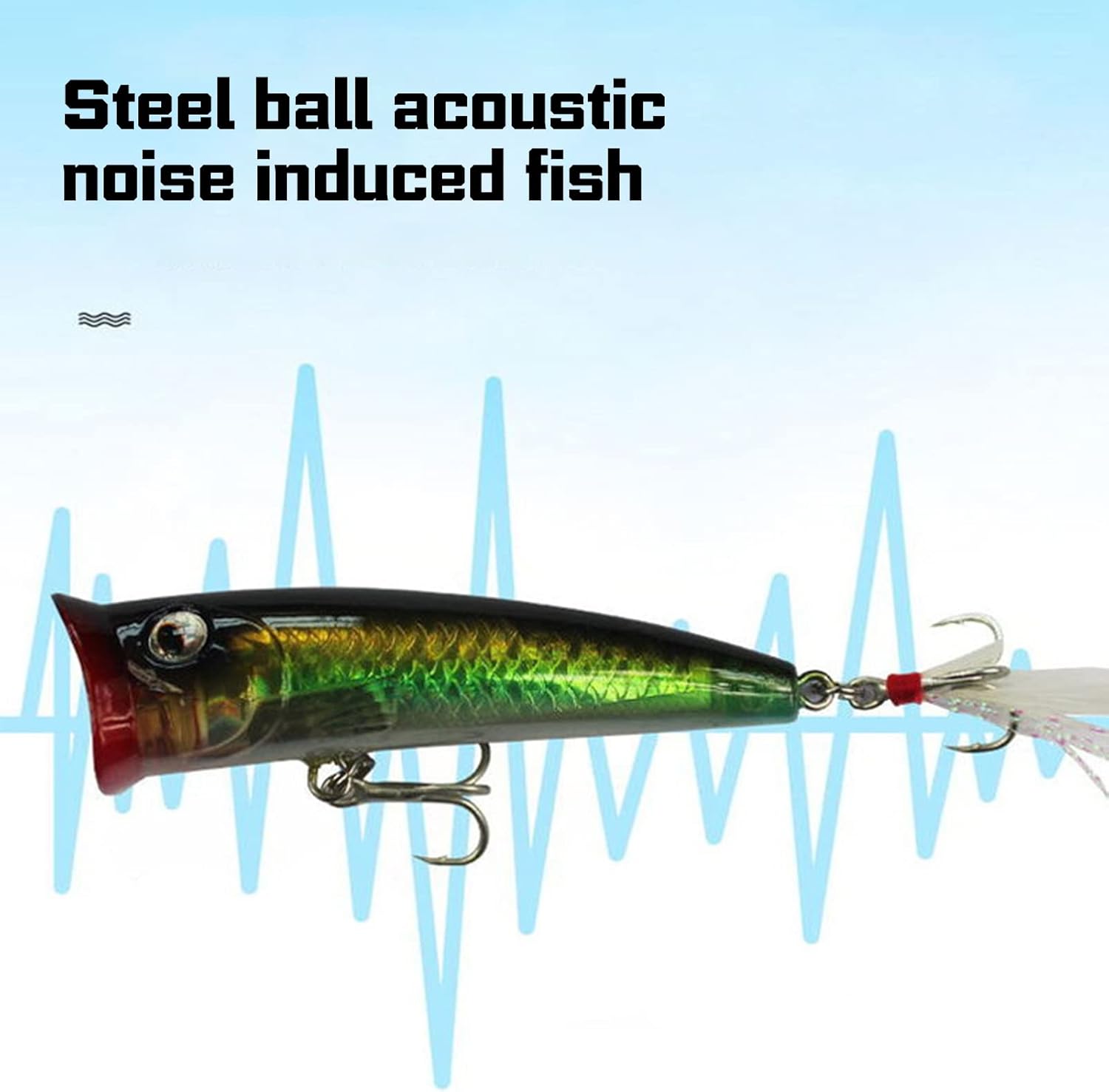Señuelos de pesca, 2.953 in0.35 oz Wobbler Popper pesca cebo duro señuelo para pesca pesca amantes de la pesca, trucha lubina, pesca, 3, talla única