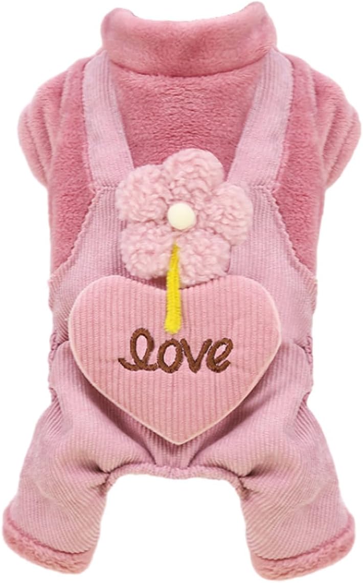 Abrigo de invierno para perro, ropa para cachorros, traje de pana para Halloween, Navidad, sudadera cálida para perro, overol para gato, pijamas