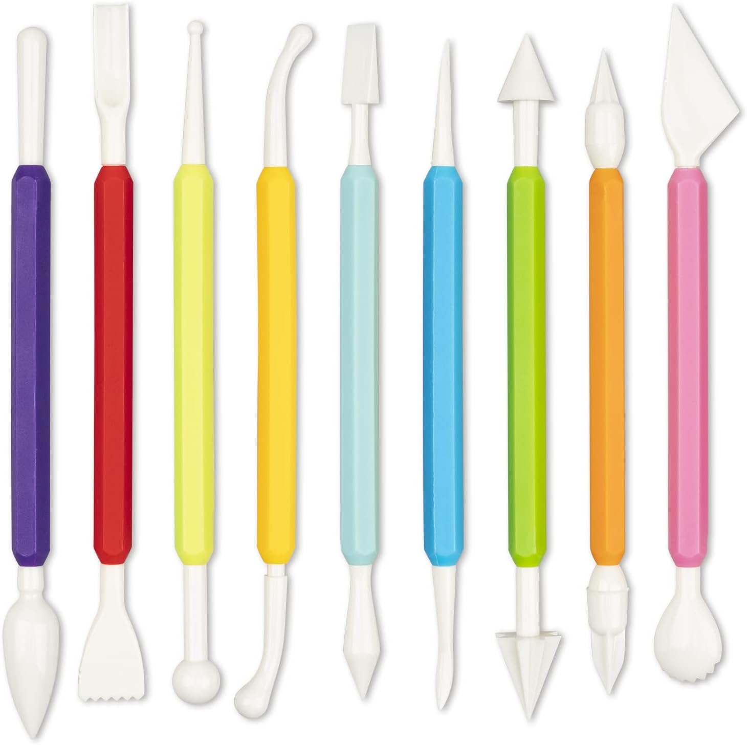Luney – 9 herramientas de arcilla para niños, herramientas de escultura de arcilla de plástico para niños, kit de herramientas de cerámica de