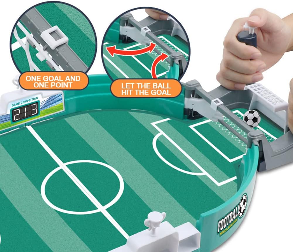 Juego interactivo de mesa de fútbol, mini mesas de futbolín, juego de fútbol de pinball, juego de escritorio interactivo clásico para padres e