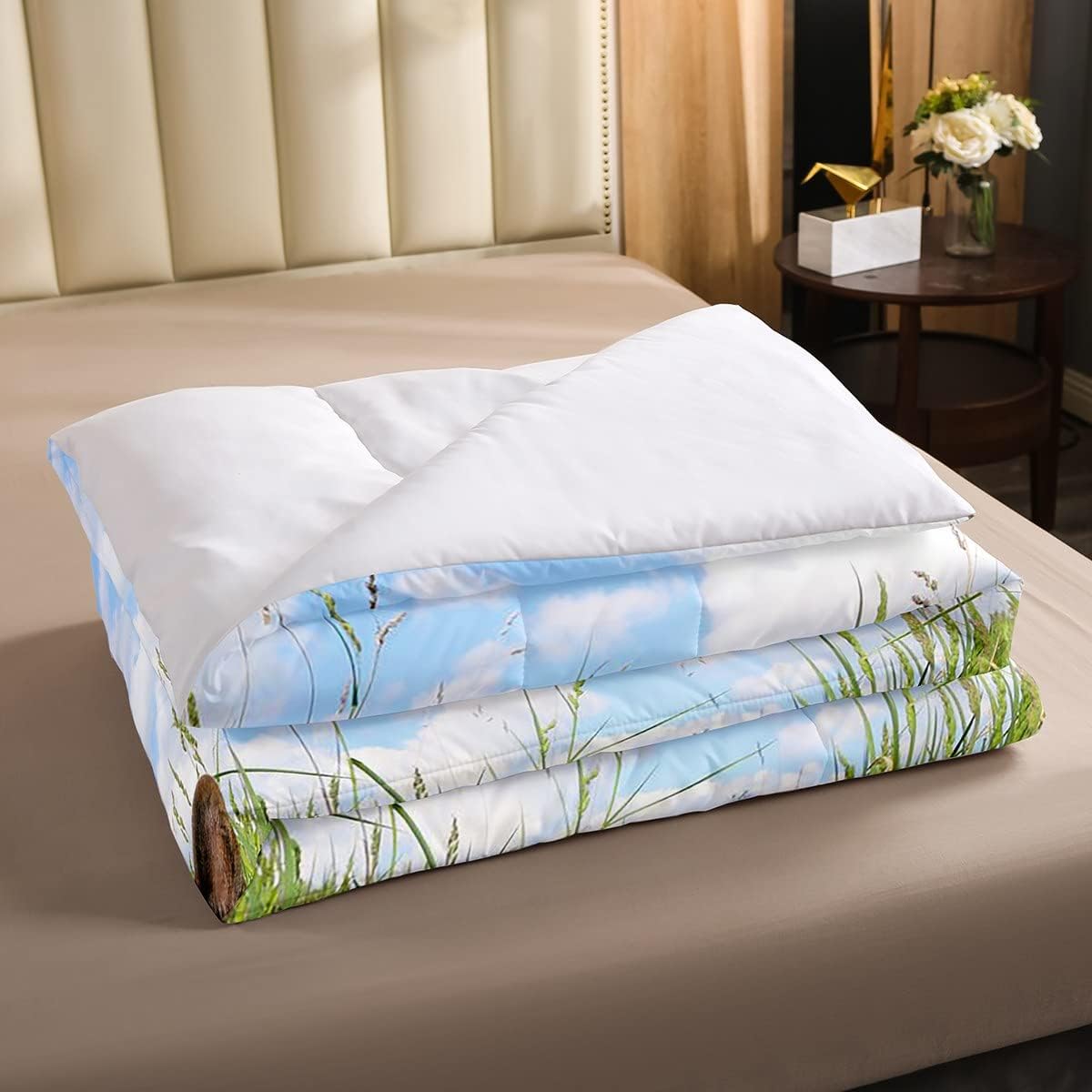 Feelyou Juego de edredón para perros, juego de ropa de cama de pastor alemán para niños y niñas, edredón de animales lindos para mascotas, 1 juego