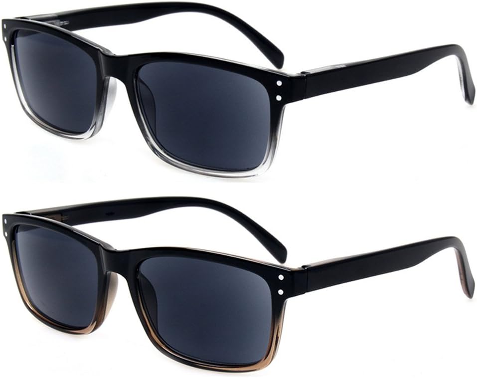 NORPERWIS Paquete de 2 lentes de sol unisex de estilo clásico, lectores cómodos, simples y elegantes