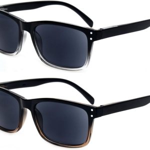 NORPERWIS Paquete de 2 lentes de sol unisex de estilo clásico, lectores cómodos, simples y elegantes NORPERWIS Paquete de 2 lentes de sol unisex de estilo clásico, lectores cómodos, simples y elegantes