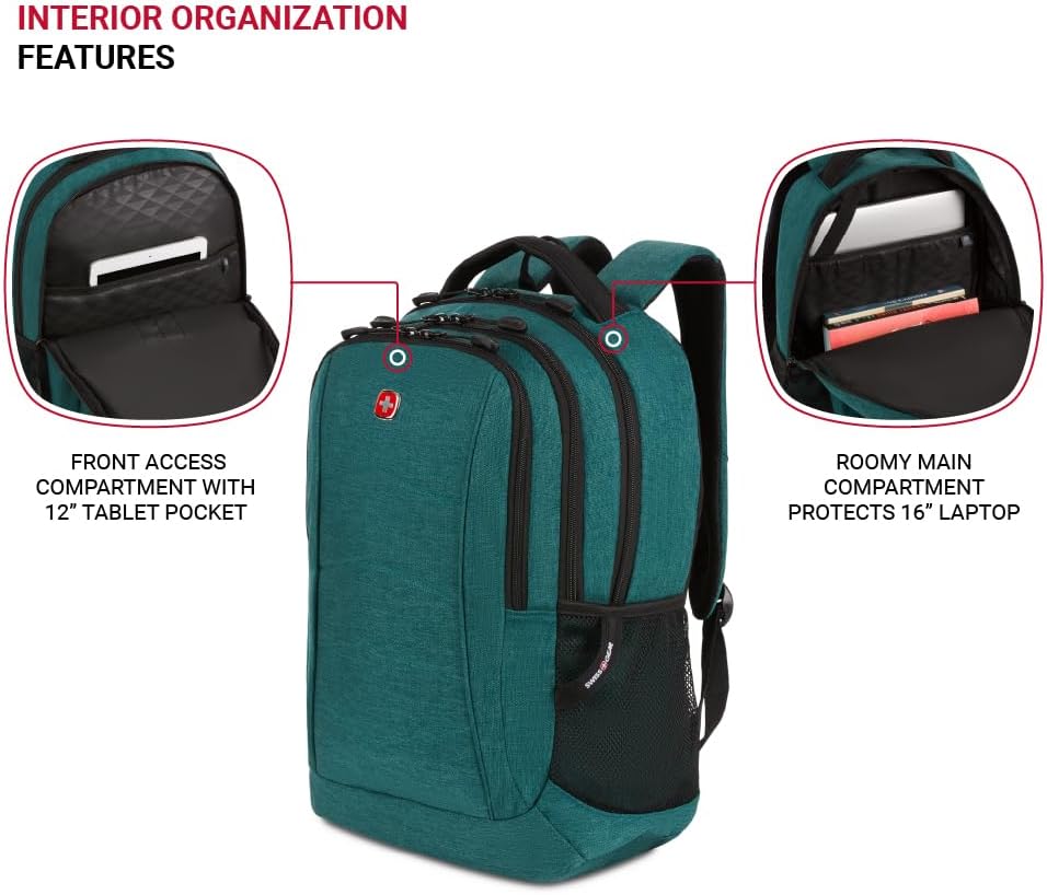 SwissGear Mochila para portátil 5668, jaspeado verde, Mochila para portátil 5668