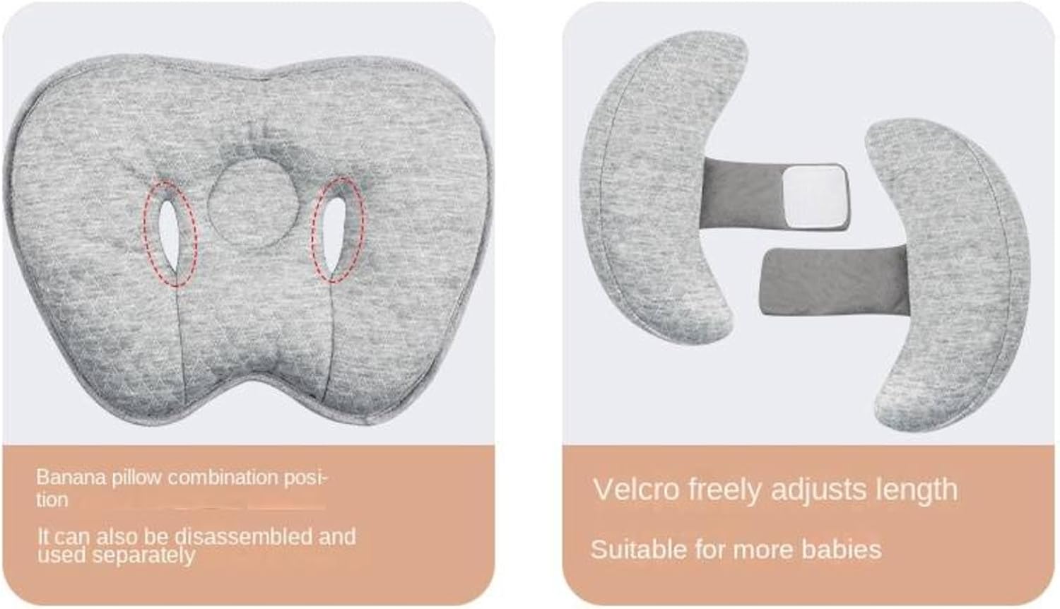 ZONTO Almohada de apoyo para la cabeza y el cuello del bebé, almohada de apoyo para bebé, almohada de apoyo para el cuello del asiento de coche para