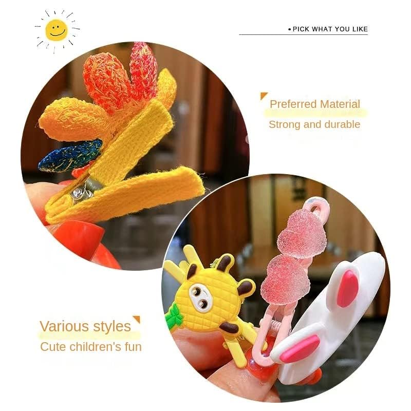 28 pinzas para el cabello de frutas arcoíris dulces, pinzas para el cabello de colores, accesorios para el cabello, horquillas para niñas, bebés,