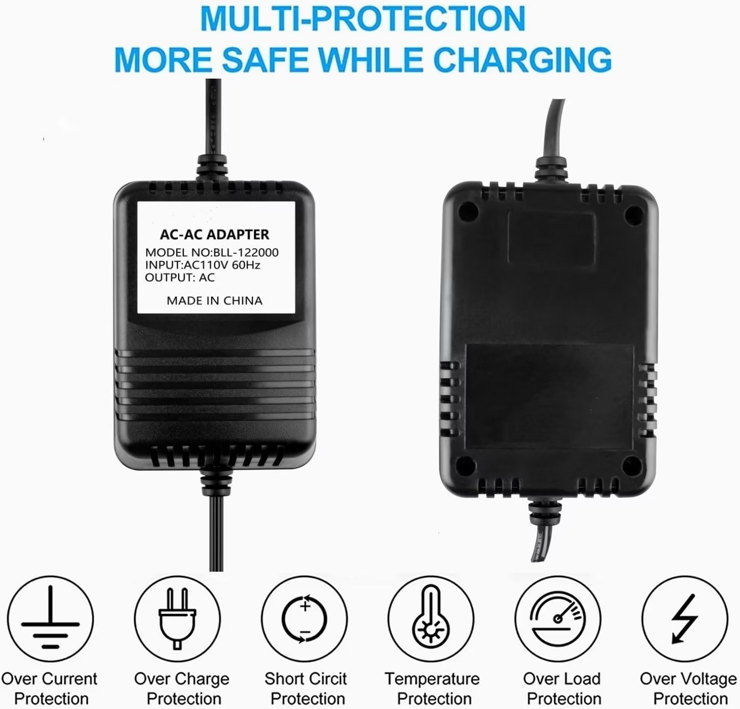 Adaptador de CA AC6V compatible con Vtech AT & T EL52313 EL52333 EL52353 3 Teléfono inalámbrico ATT DECT 6.0 Sistema de contestación de teléfono