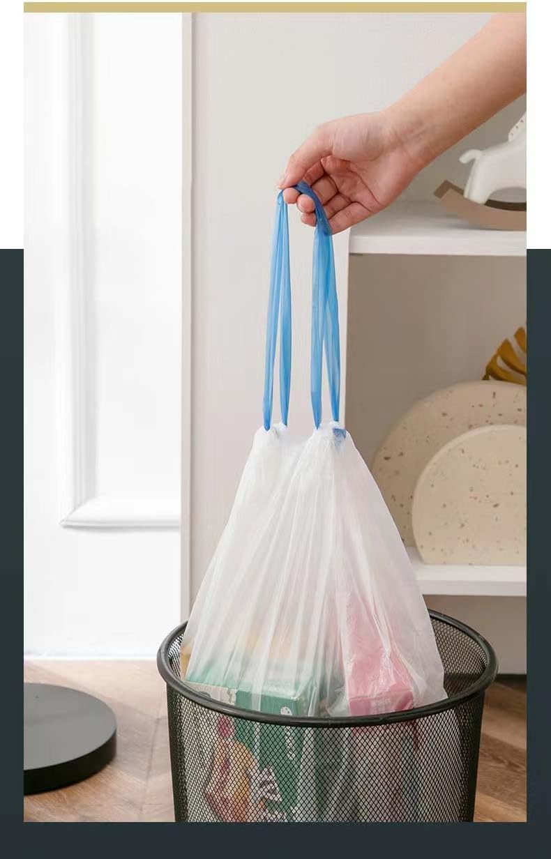 Bolsa de basura con cordón de 4 galones, bolsas de basura pequeñas sin perfume, bolsas de basura para baño, bolsas de basura para cocina, a granel,